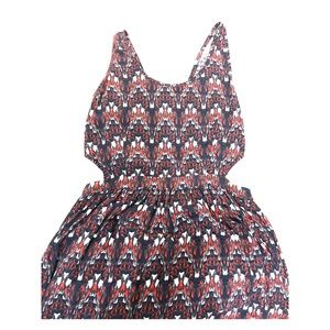 Tribal print high-low dress